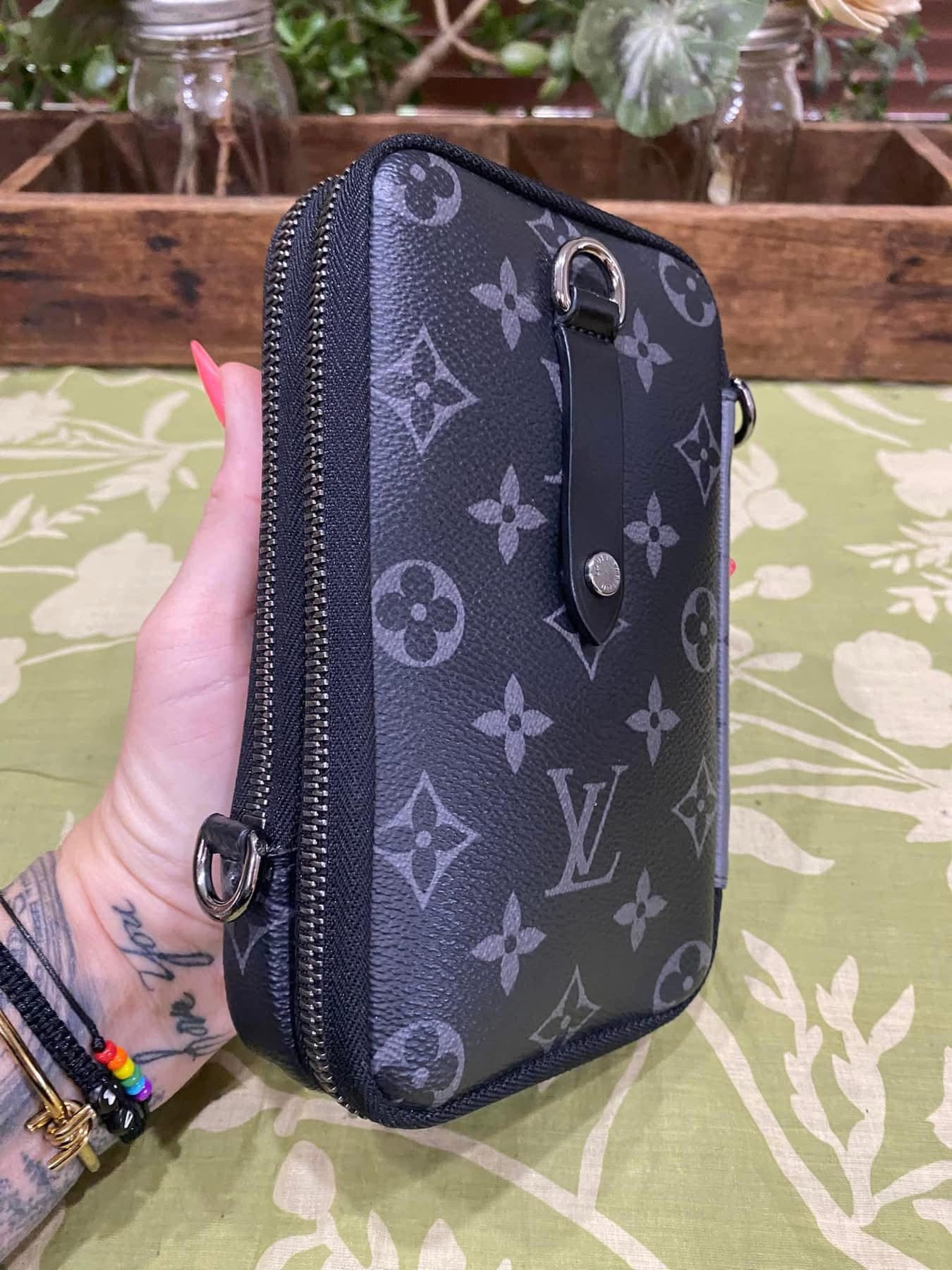 Reverse Monogram Eclipse Double Phone Pouch