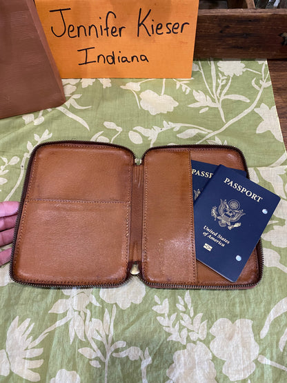 Vintage Zip Around Passport Cover