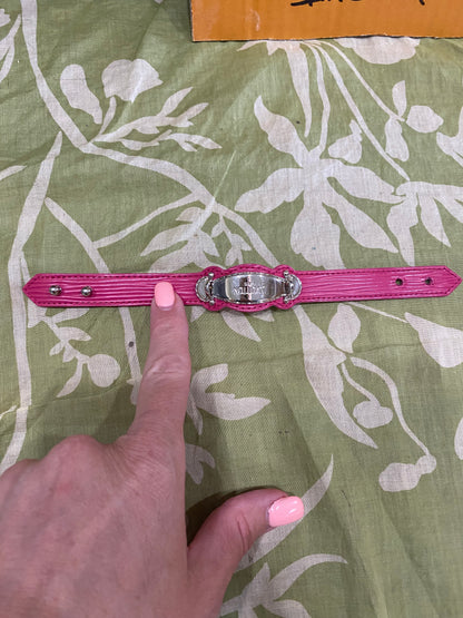 Pink EPI Leather Bracelet