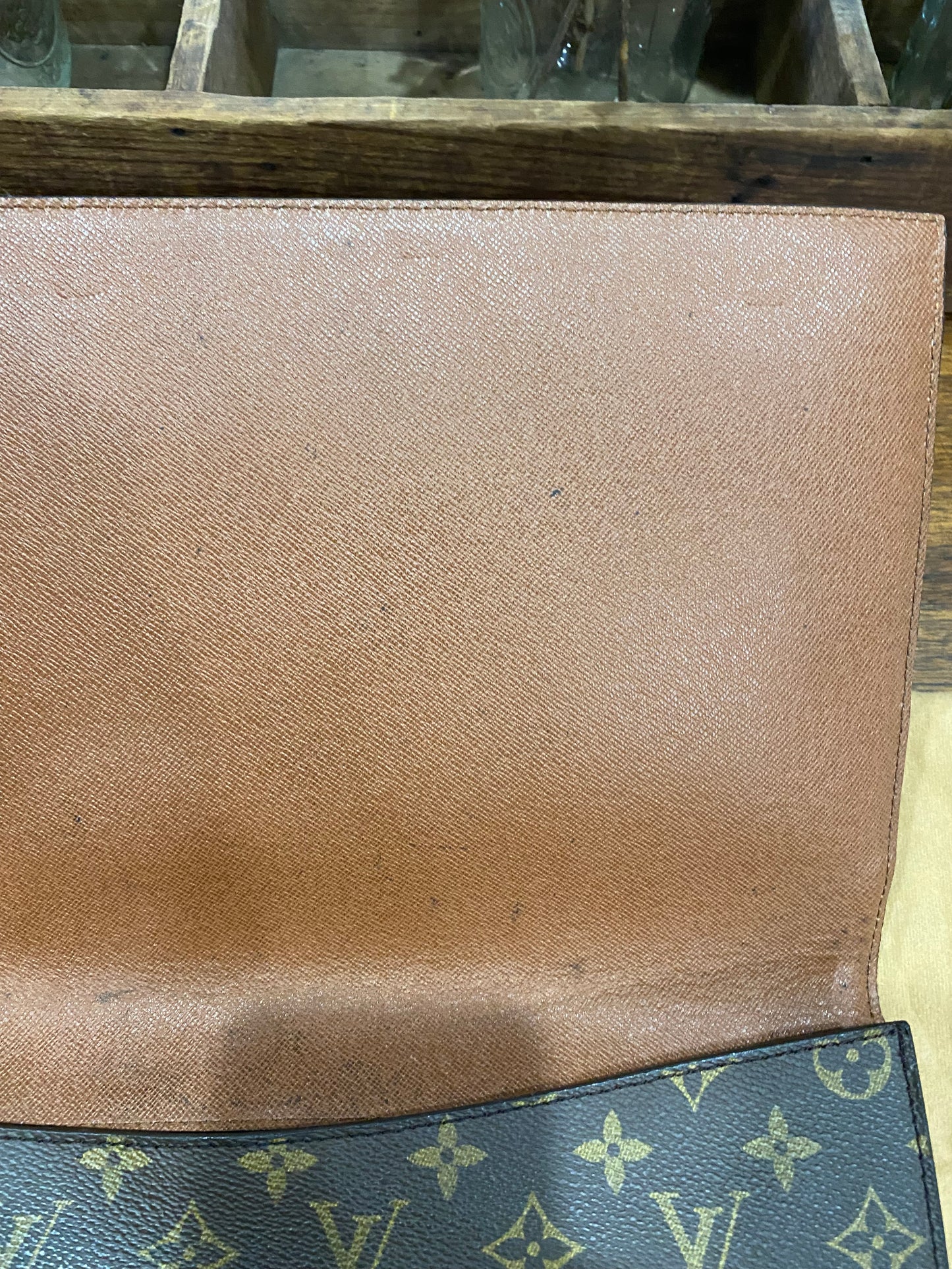Vintage Porte Document Business Envelope Clutch